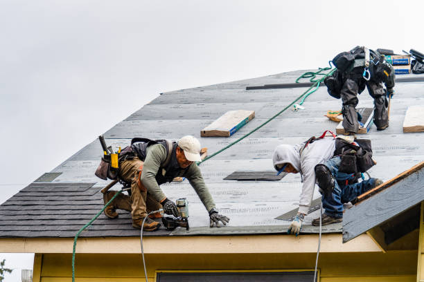 Professional Roofing technician working in Mooreton, ND